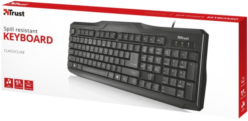 TRUST TASTIERA TRUST CLASSICLINE KEYBOARD 20521-02 TRUST TASTIERA TRUST CLASSICLINE KEYBOARD 20521-02